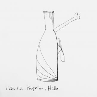 Flasche, Propeller, Hallo